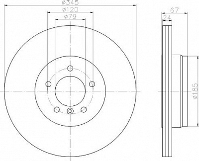 HELLA PAGID 8dd355122051 -  Тормозной диск